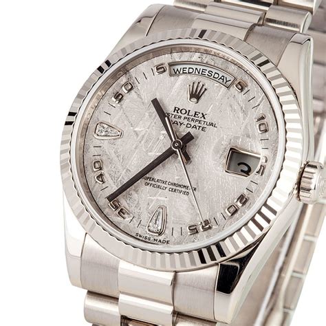 rolex presidential meteor dial|Rolex meteorite watch.